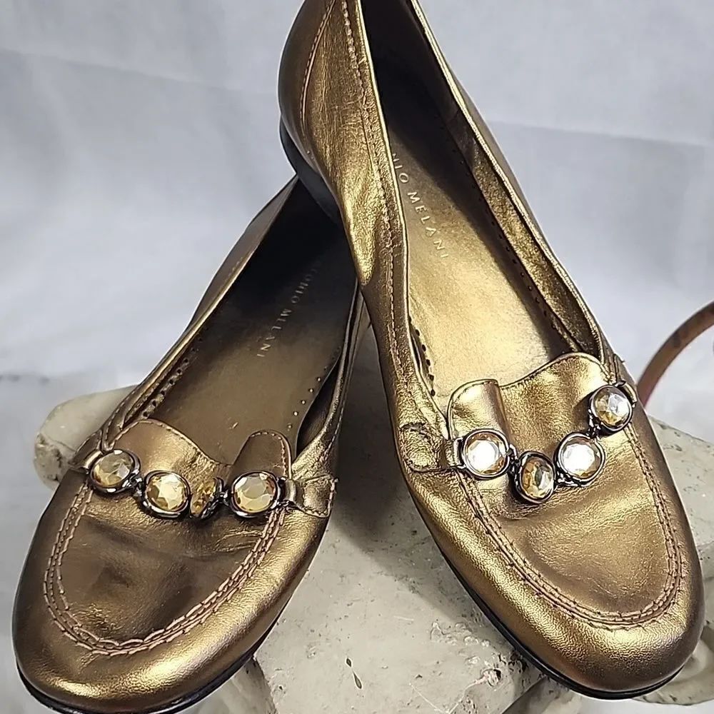 Antonio Melani Leather 'Dazzle' Bronze Size 6 M